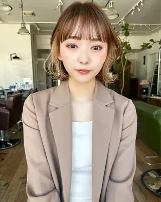 ショート カラー メンズ/パーマ /レディース髪質改善のヘアスタイル