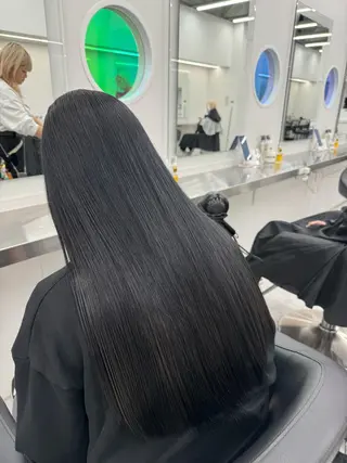 ロング カラー ヘアアレンジ 縮毛矯正🤍 盛れるボブ/ひかりのヘアスタイル