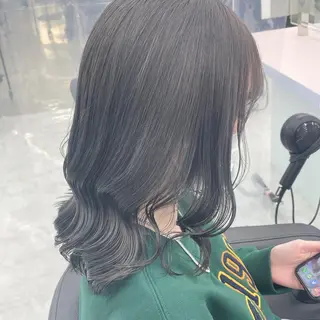 セミロング カラー 韓国ヘア指名率 No. 1小堀京介のヘアスタイル
