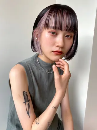 ショート カラー パーマ ヘアアレンジ 似合わせカラー / レイヤーMADOKAのヘアスタイル