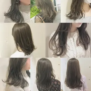セミロング カラー パーマ ヘアアレンジ 【ツヤ髪美容師】 ツダケイスケのヘアスタイル