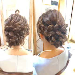 セミロング ヘアアレンジ 早朝✨ヘアセット 着付け/清水玲歌のヘアスタイル