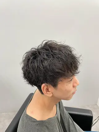 ショート パーマ ヘアアレンジ メンズ ⚡️王道メンズ⚡️ 北千住駅近!のヘアスタイル