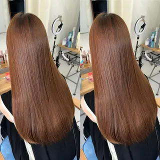 ロング カラー 髪質改善🩵縮毛矯正 代々木/木下のヘアスタイル