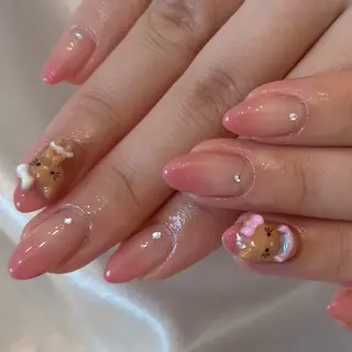 ネイル シュシュ 🎀 girly nailのネイルデザイン