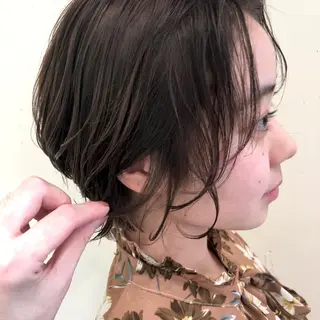 ショート カラー パーマ ヘアアレンジ 【ツヤ髪美容師】 ツダケイスケのヘアスタイル