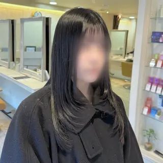 セミロング カラー ヘアアレンジ 韓国ヘア/レイヤー 顔周りカット/ユキナのヘアスタイル