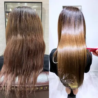 セミロング カラー 縮毛矯正×髪質改善 店長　DAITOのヘアスタイル
