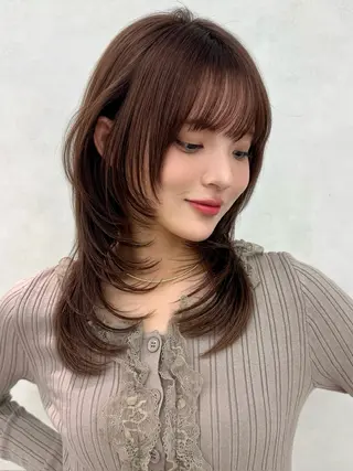 ミディアム 🇰🇷韓国スタイル |カラー🎀mikuのヘアスタイル