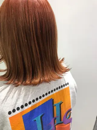 セミロング カラー パーマ ヘアアレンジ ネイル マツエク・マツパ 韓国風ベージュ🤎 赤みなし🌿横浜🤎のヘアスタイル