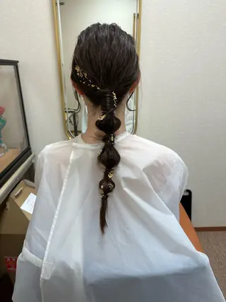 ヘアアレンジ ショート🌼パーマ 本間正子のヘアスタイル