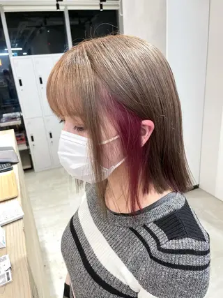 ショート カラー ハイトーン×レイヤー /遠藤将太のヘアスタイル