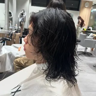 ミディアム パーマ MINX/ボブ/ レイヤー/田中元翔のヘアスタイル