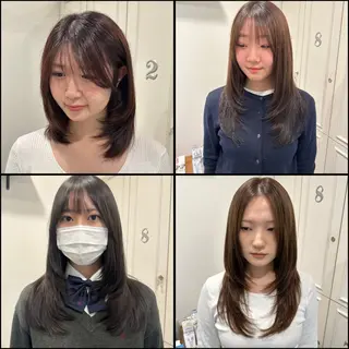 セミロング nana l 韓国スタイル౨ৎのヘアスタイル