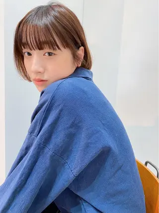 ショート カラー ブリーチなしカラー/ 髪質改善/寺門束のヘアスタイル