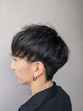 ショート パーマ メンズ 小川 健治✨のヘアスタイル