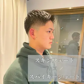 ショート メンズ ブリーチ縮毛矯正/ デサキ ショウヘイのヘアスタイル