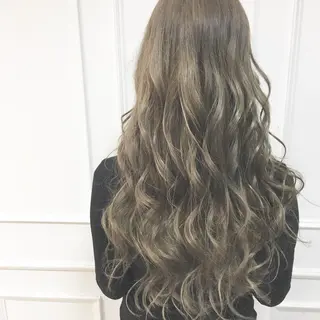 ロング カラー パーマ ヘアアレンジ ◆感動口コミ/最小顔 理論カット◆森口 峻のヘアスタイル