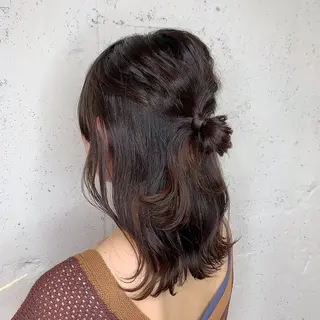 セミロング カラー パーマ ヘアアレンジ メンズ キッズ ネイル マツエク・マツパ ボブ/レイヤー/ nanamiのヘアスタイル