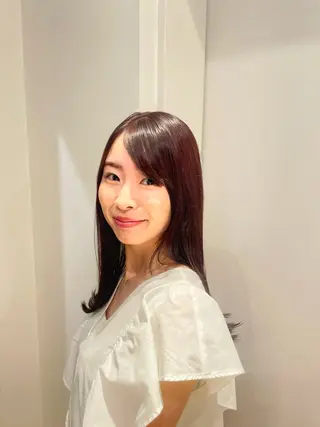 ロング カラー ヒナ/酸性ストレート ・艶カラー🌿のヘアスタイル