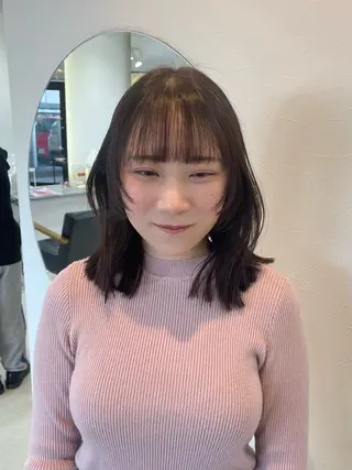 ミディアム 前川 瑞希のヘアスタイル