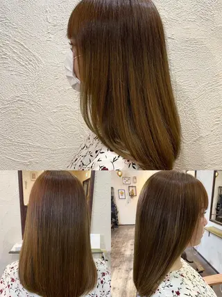 セミロング カラー 箱守 さやかのヘアスタイル