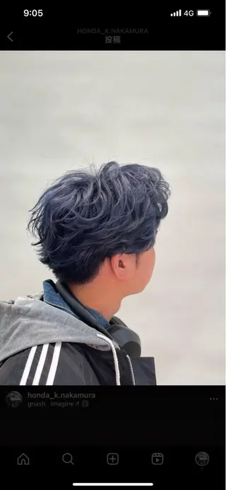 ショート カラー メンズ 中村 賢介のヘアスタイル