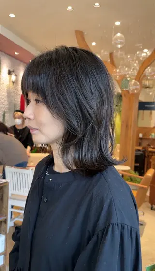 セミロング レイヤーカット✨ 艶髪藤野のヘアスタイル