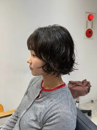ショート パーマ パーマ/ボブ /レイヤー チヒロのヘアスタイル