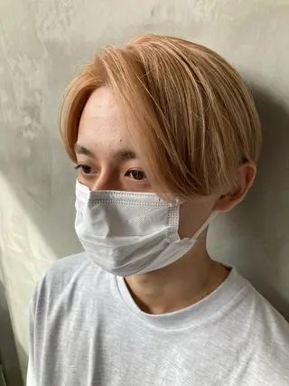 ショート カラー メンズ 波巻きスパイラルパー マ/シャドウパーマ駿のヘアスタイル