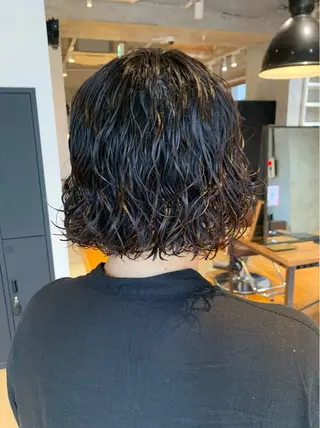 ショート カラー パーマ パーマ　地毛風カラー /横山大樹のヘアスタイル