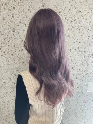 セミロング カラー 髪質改善.縮毛矯正 ×韓国ヘアyukiのヘアスタイル