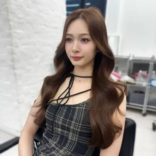 ロング カラー 韓国ヘア♡ 顔まわりカットayaのヘアスタイル