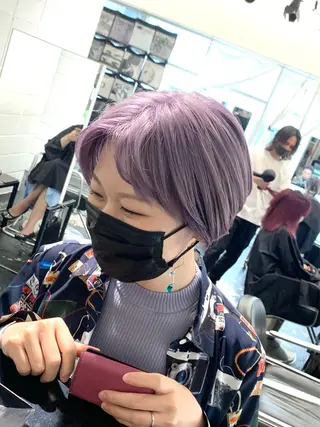 ショート カラー ヘアアレンジ HARU//原宿🤍 リピート率NO.1のヘアスタイル