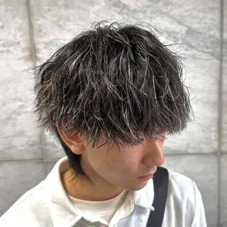 パーマ ヘアアレンジ メンズ 梅田/メンズパーマ /短髪/田中崇奨のヘアスタイル