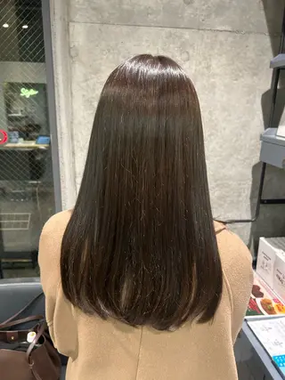 ロング カラー 透明感カラー/縮毛/ chino🍀のヘアスタイル