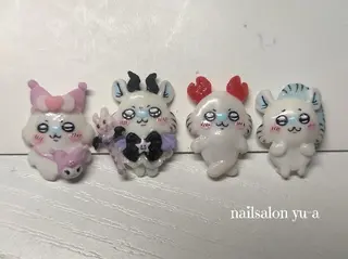 ネイル yu-a  スカルプ ネイルakiのネイルデザイン