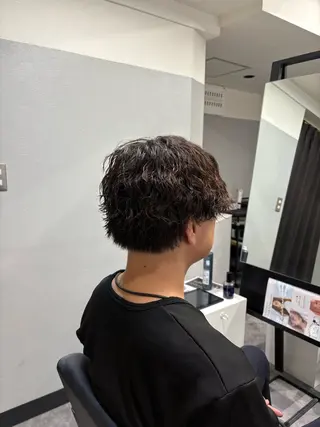 ショート パーマ メンズ フェード限定募集 BRIGHT木村のヘアスタイル