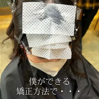 セミロング 縮毛矯正・似合わせ タナカ レイヤのヘアスタイル