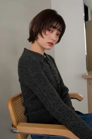 ショート 透明感カラー/似合わ せカット/大島実加永のヘアスタイル