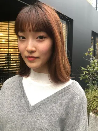 ミディアム カラー ミヤギ リュウキのヘアスタイル