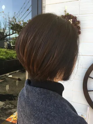 ショート ビヨウシツトリコ よねたにみなのヘアスタイル