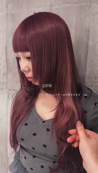 ミディアム カラー ハイトーン/ゆるふわ 🧚𖥔ׁTOMO♡のヘアスタイル