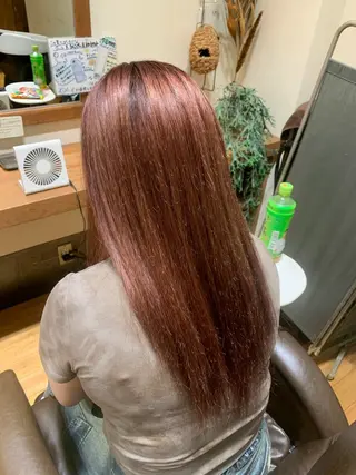 ロング カラー 安藤 来桃のヘアスタイル
