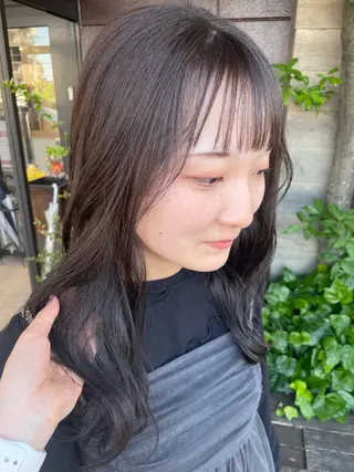 セミロング カラー 梨子🐣艶カラー🌈 ダメージレス💖のヘアスタイル