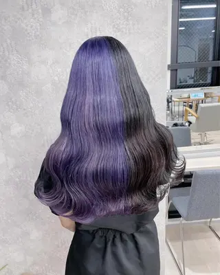 ロング カラー ヘアアレンジ 🩶【推しハイトーン 】yuzu🩶のヘアスタイル
