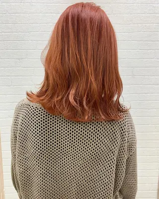 ミディアム カラー 立川 奈那子のヘアスタイル