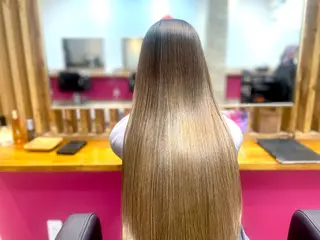 ロング カラー ヘアカラー&縮毛矯正 STAR☆RIVERのヘアスタイル