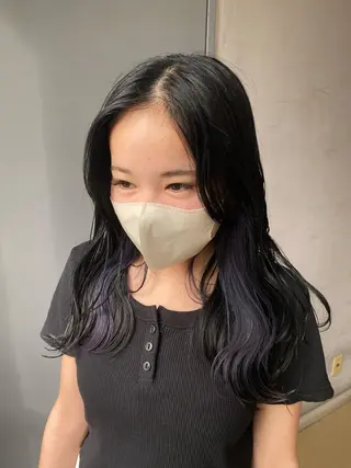 ロング カラー 竹内 柚子のヘアスタイル