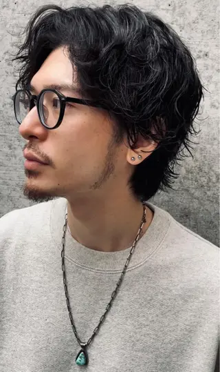 ショート カラー パーマ メンズ 高評価/パーマ平塚 章悟【tetsu】のヘアスタイル